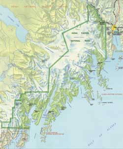 Kenai Fjords NP map