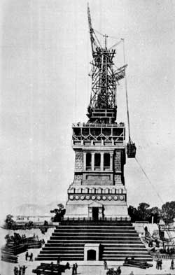 completion of the pedestal
