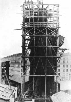 Statue of Liberty near completion
