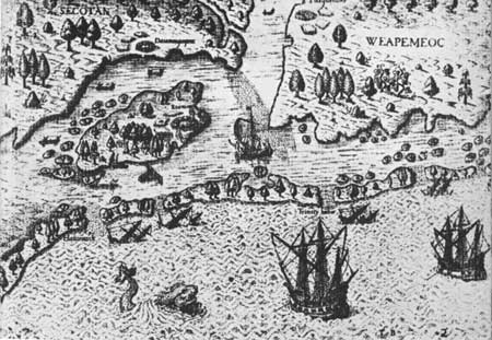 drawing of coast