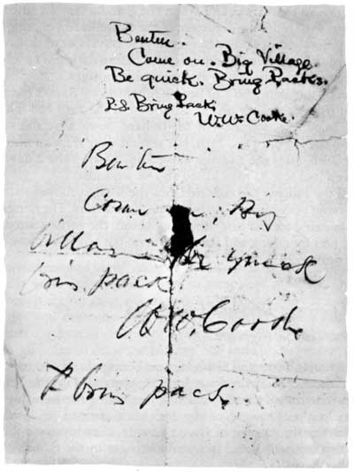 Custer's last message