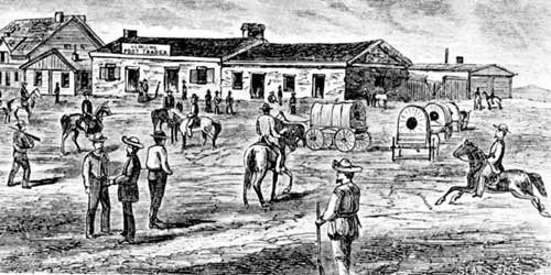 drawing of sutler's store