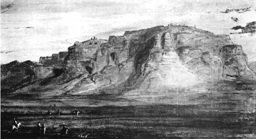 sketch of Scotts Bluff