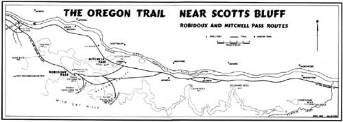 Oregon Trail near Scotts Bluff
