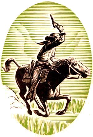 sketch of horse and rider