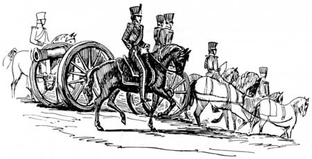 sketch of troops