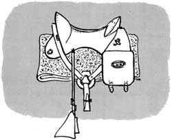 sketch of saddle