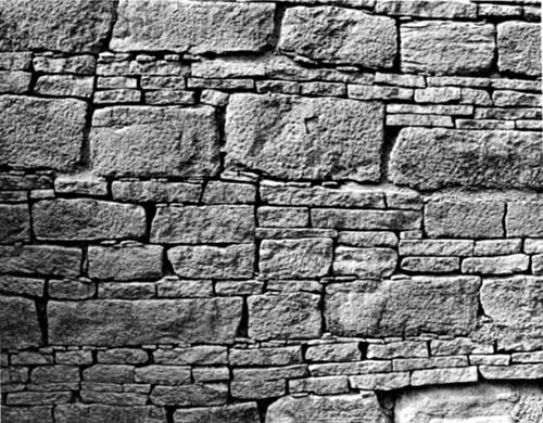 Chaco-style masonry wall