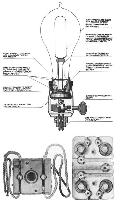 sketch of lamp and fuse block