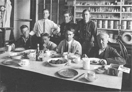 employees eating meal