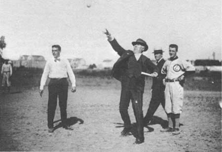 playing baseball