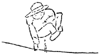 sketch of ranger on porcupine quill