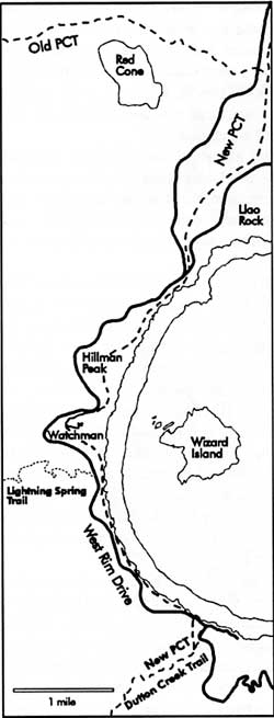 map of new PCT route