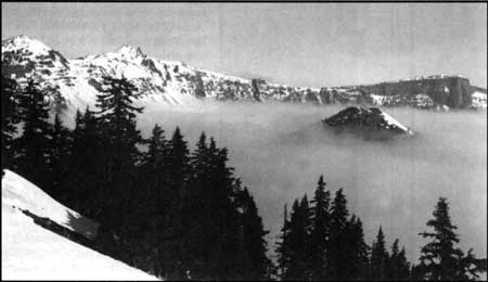 fog in caldera