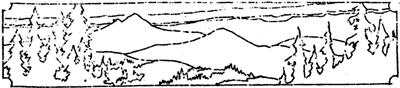 sketch of view from Garfield Peak
