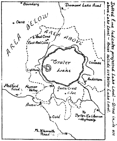 map of Crater Lake's springs
