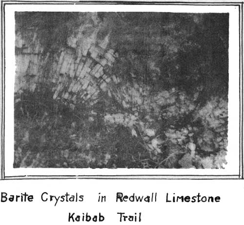 Barite Crystals in Redwall Limestone Kaibab Trail