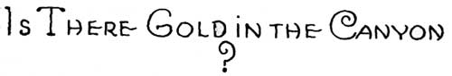 IS THERE GOLD IN THE CANYON?