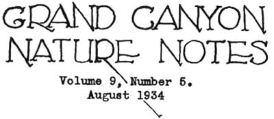GRAND CANYON NATURE NOTES