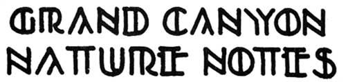 GRAND CANYON NATURE NOTES