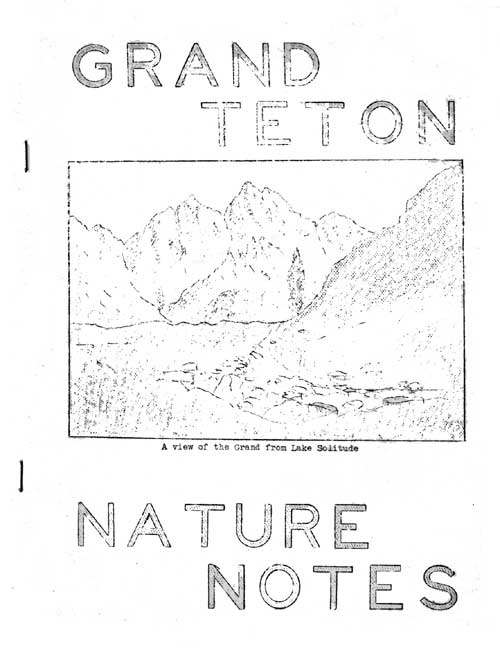cover to Nature Notes
