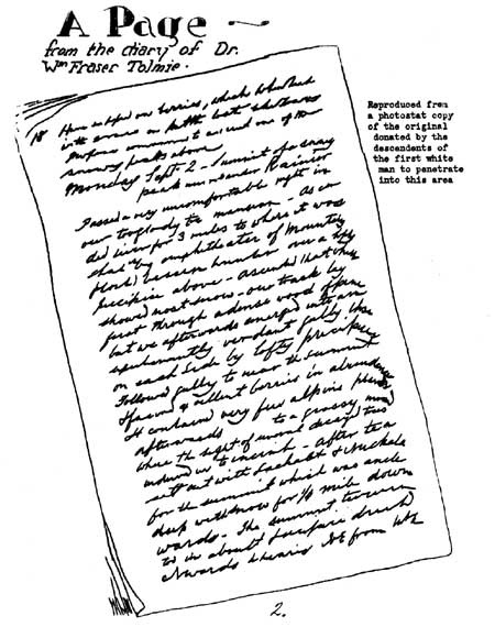 A Page From the Diary of Dr. Wm. Fraser Tolmie