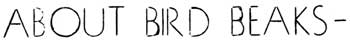 About Bird Beaks