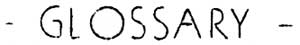 Glossary