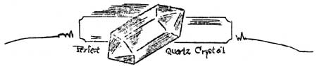 sketch of perfect quartz crystal