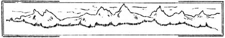sketch of mountain range