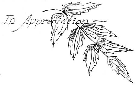In Appreciation