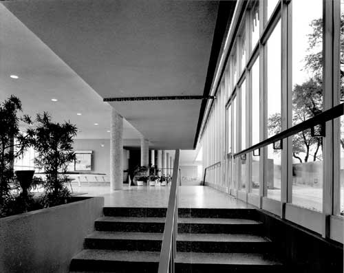 View looking south into the second floor 
lobby space