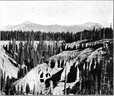 rim of Crater Lake with Anna Creek Canyon in
foreground