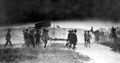 post-crash scene