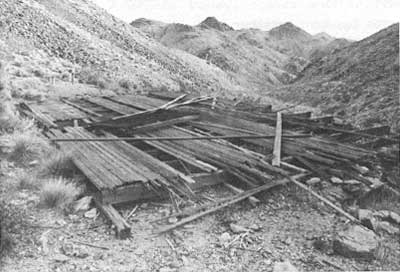 cabin and remains of wooden tent platform