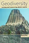 book cover of Geodiversity; Valuing and Conserving Abiotic Nature