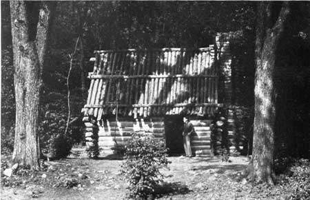 Reconstructed soldiers' hut