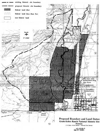 proposed boundary and land status map
