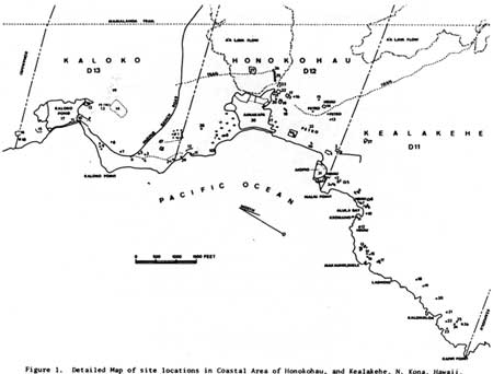map of Kaloko-Honokohau-Kealakehe coastal area