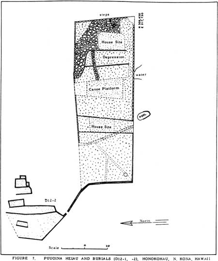 map of Pu'u'oina Heiau