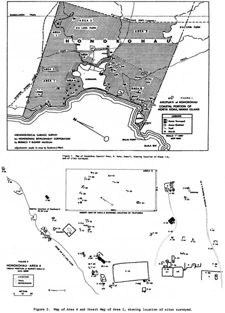 map of Honokohau coastal area