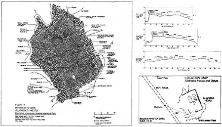 ground plan of Alahaka Heiau