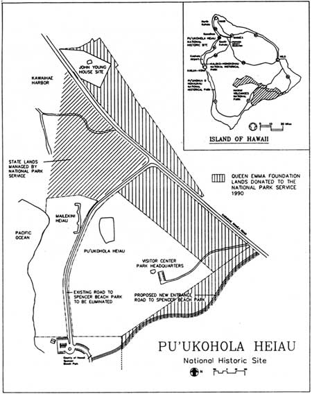 site plan of Pu'ukohola Heiau NHS
