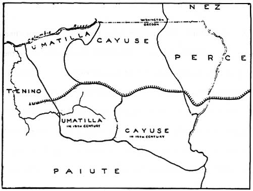 Hypothesied tribal distribution in northeastern Oregon