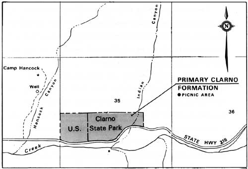 map of Clarno State Park