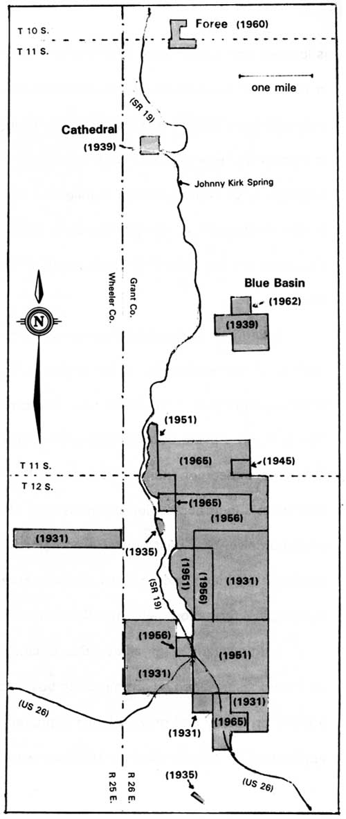 Map of land acquisitions