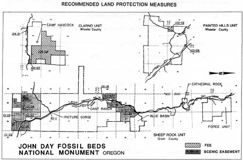Recommended land protection measures, 1990