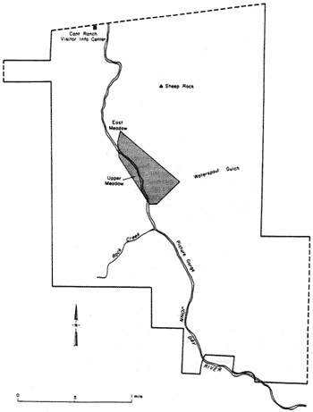 map showing home range