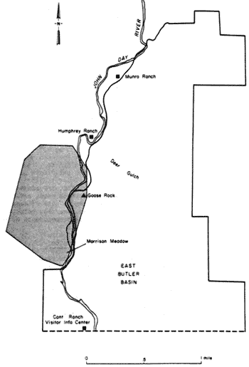 map showing home range