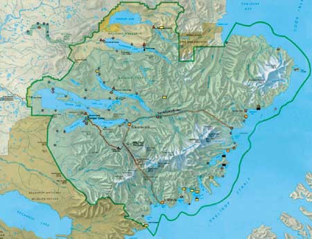 map of Katmai National Park and Preserve
